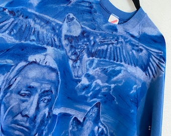 Blue Native crewneck