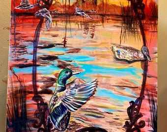 Mallards in the Wetlands Print