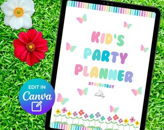 Butterfly Kid's Birthday Party Planner: Printable Birthday Checklist (Digital Download)