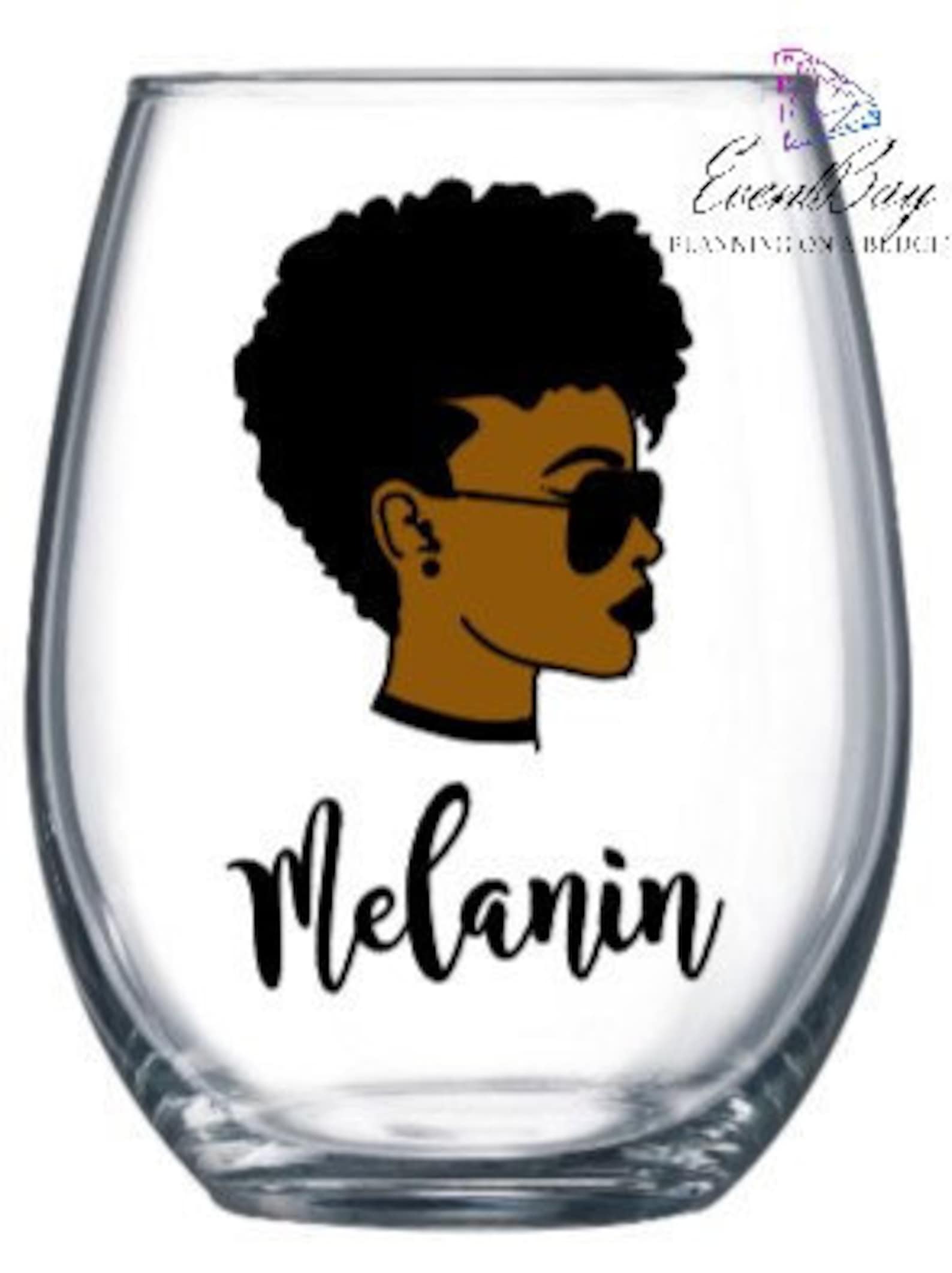Black Girl Magic Wine Glass Black Girl BGM Melanin Wine Etsy
