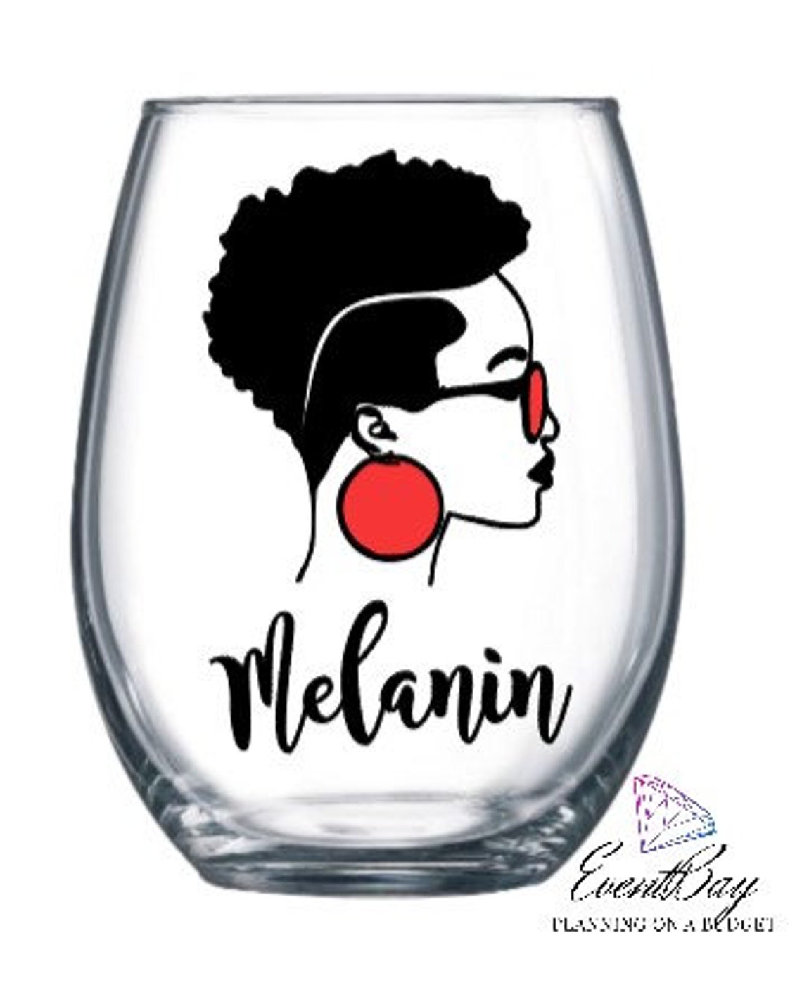 Black Girl Magic Wine Glass Black Girl BGM Melanin Wine Etsy