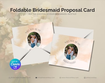Bridesmaid Proposal Card: Editable Canva Template (Digital Download)