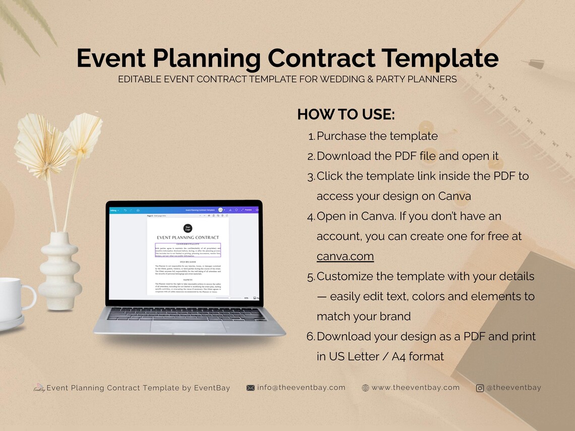 Image result for Event Planning Contract Template: Editable Client Agreement (instant ...