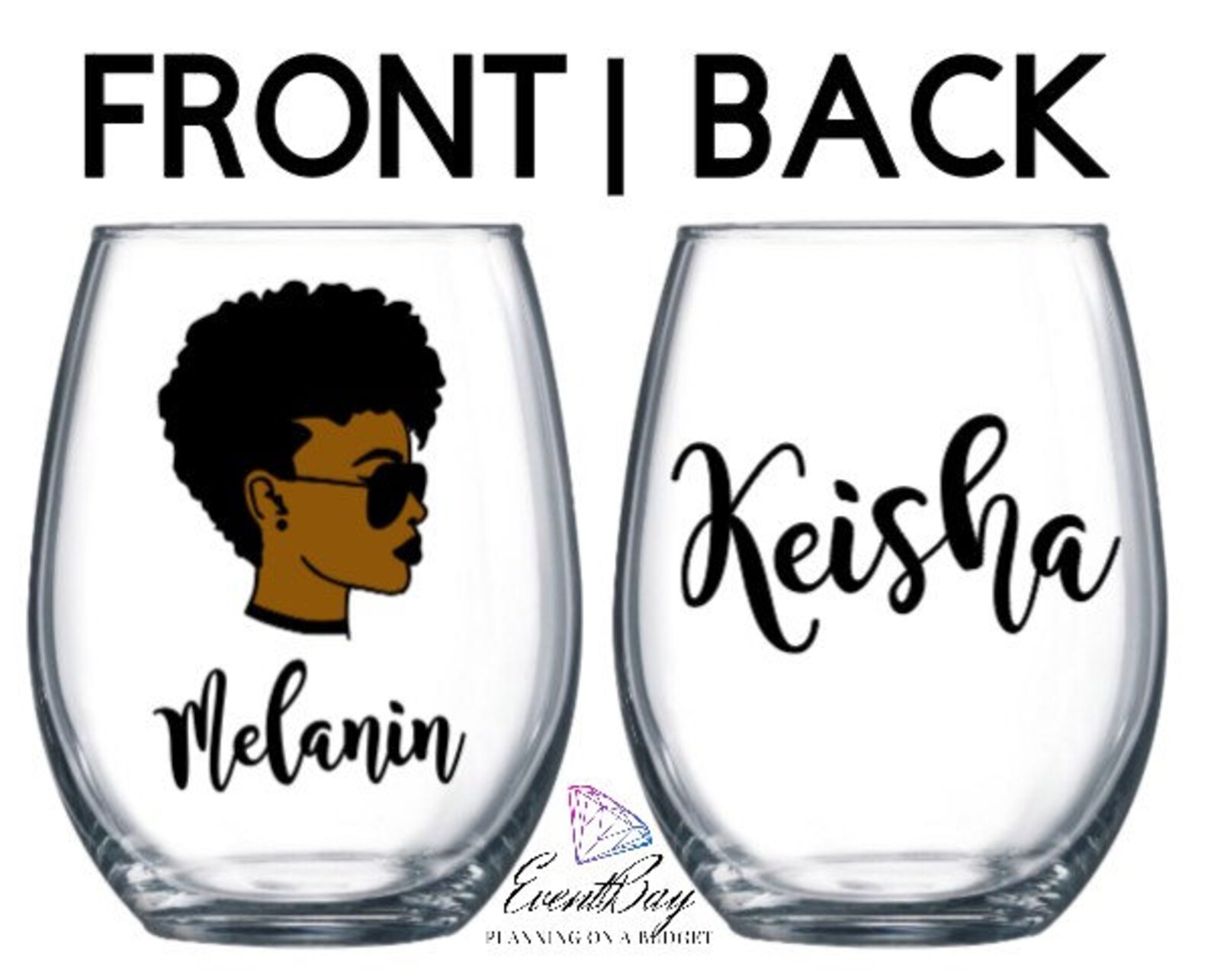 Black Girl Magic Wine Glass Black Girl BGM Melanin Wine Etsy