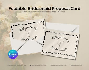 Bridesmaid Proposal Card: Editable Canva Template (Digital Download)