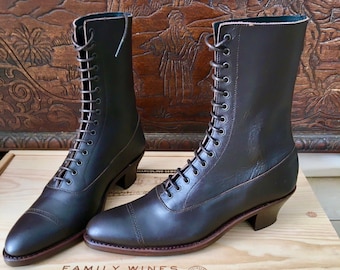 vintage lace up booties