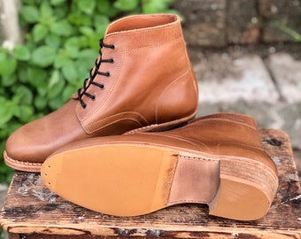 New Everyday Short Ankle Boots "Cobble Skipper" in Light Tan