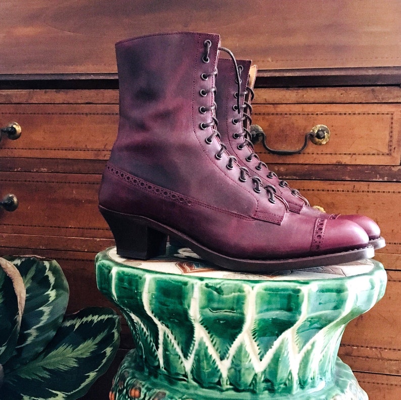 Women’s Vintage Shoes & Boots to Buy Victorian Ladies Lace up Boots $179.99 AT vintagedancer.com