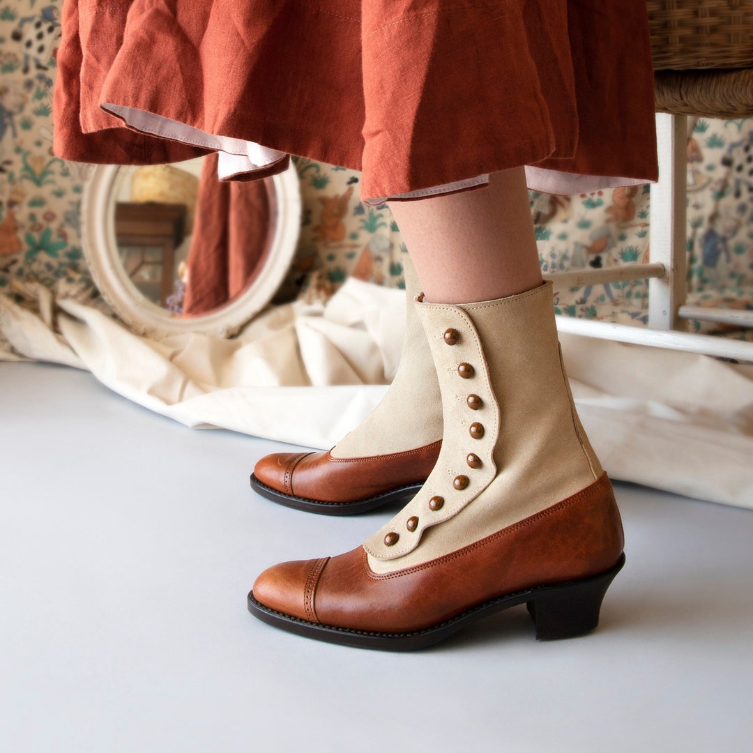époque Victorienne Bottes Victoriennes Femme Bottines BUTTON Pour
