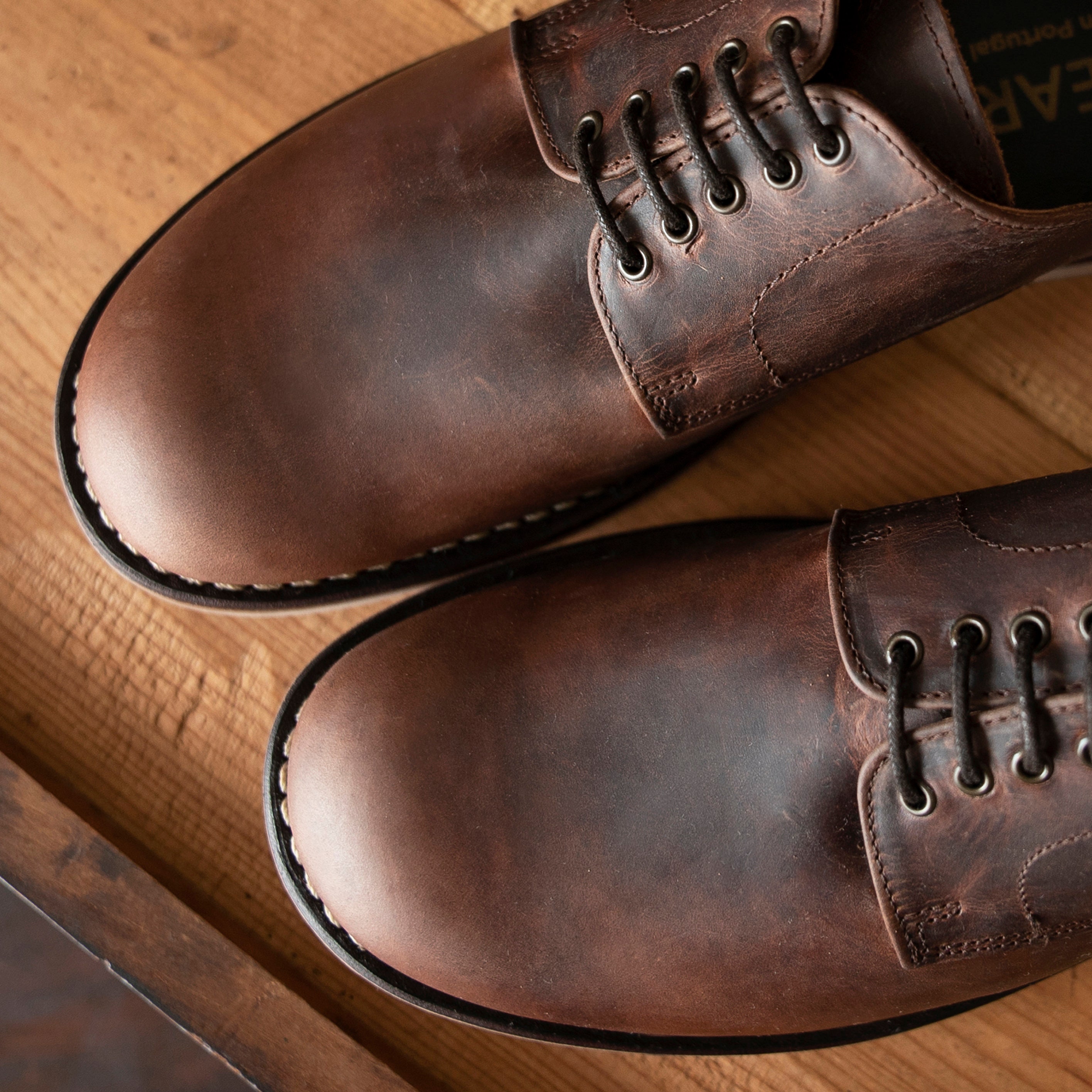 brown derby dress Cognac Classic Brogue Derby  Premium Men's Leather Dress Shoes.  HolloMen
