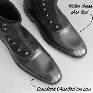 Black and Grey Victorian Men's Button Boots image 3