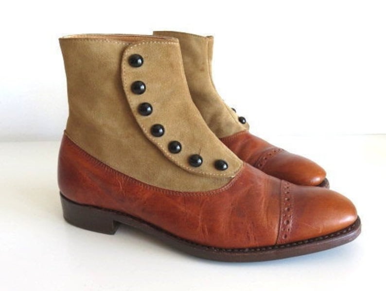 victorian style boots with buttons
