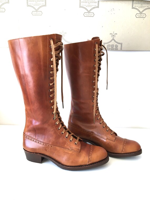custom lace up boots