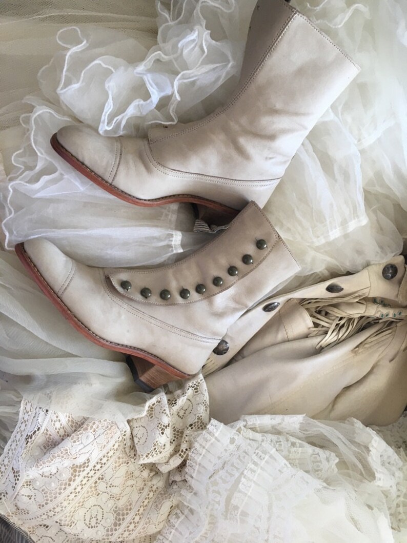 white steampunk boots