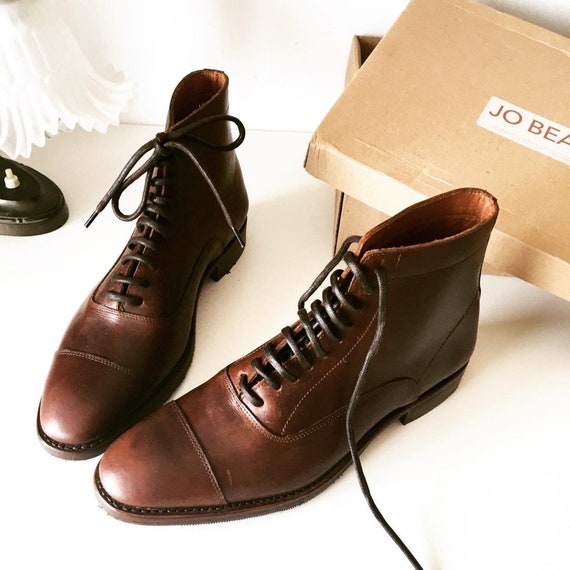 Lace up Victorian Oxford Boots Etsy