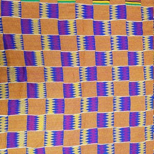 Large Ashanti Ghana African Kente Cloth 140 X 82 Inches 