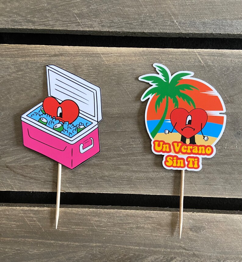 Bad Bunny Cupcake Toppers Etsy bad-bunny-cupcake-toppers-etsy