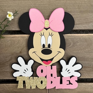 Oh Twodles Minnie Inspired Cake Topper, 2nd Birthday Cake Topper, Oh Toodles Cake Topper, Birthday Centerpiece pick