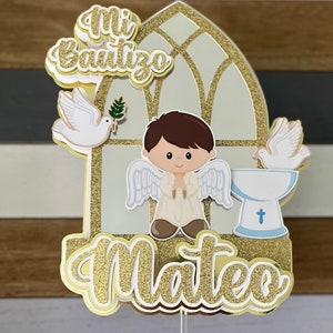 Bautizo Cake Topper/ Baptism Cake Topper