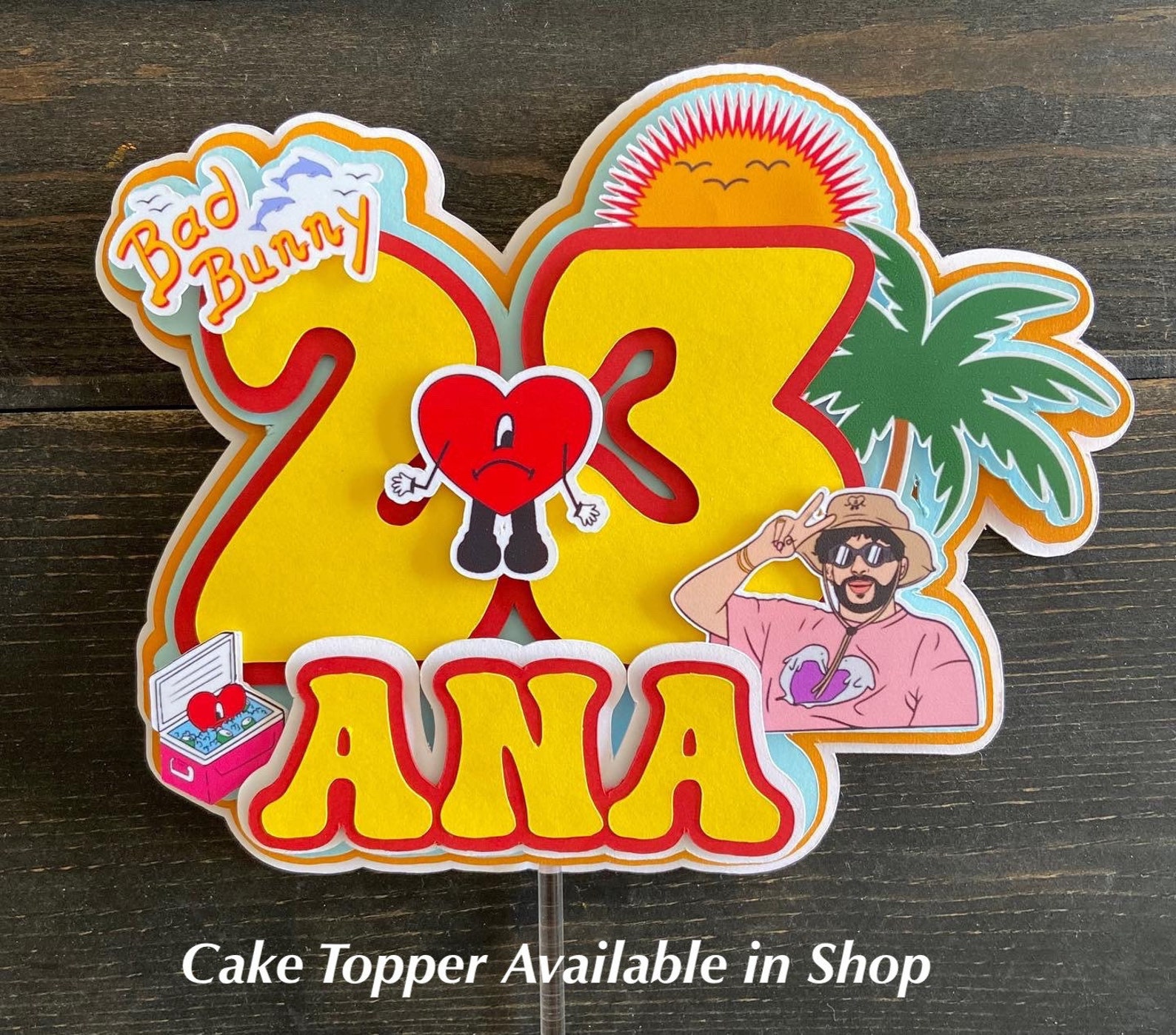 Bad Bunny Cupcake Toppers Etsy bad-bunny-cupcake-toppers-etsy