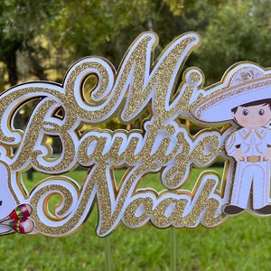 Mi Bautizo Cake Topper/ Bautizo Cake Topper/ Baptism Cake Topper/Charro Cake Topper