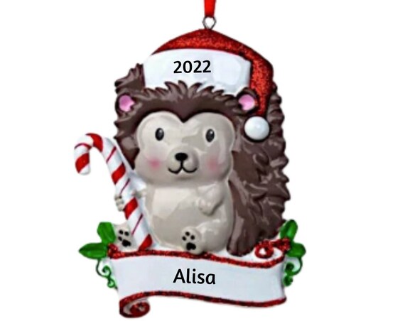 Hedgehog Personalized Christmas Ornament