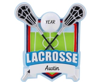 Personalized Lacrosse Christmas Ornament - Lacrosse Christmas Ornament - Lacrosse Team Gifts - Lacrosse Player Gifts - Free Customization
