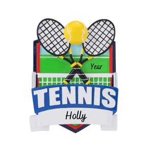 Personalized Tennis Ornament - Tennis Player Ornament - Gifts for Tennis Team - Tennis Racquet and Ball Ornament - Tennis Ornament
