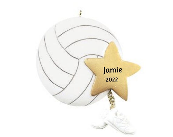 Volleyball Holiday Christmas Ornament for Personalization 2022