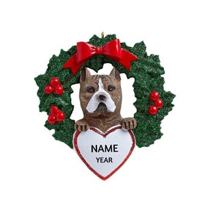 Pitbull Personalized Christmas Ornament - American Pitbull Gift - Gift for Pitbull Dog Owner - Dog Memorial Ornament 2025