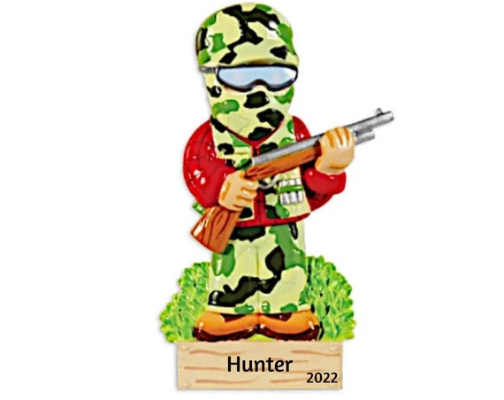 Gone Hunting Camo Hunter Personalized Ornament - Hunter - Hand Personalized Christmas Ornament