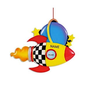 Personalized Rocket Christmas Ornament -  Rocket Ship Ornament, Space Ornament, Astronaut Ornament, Science Ornament, Planet Ornament