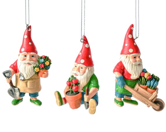 Garden Gnome Christmas Ornaments