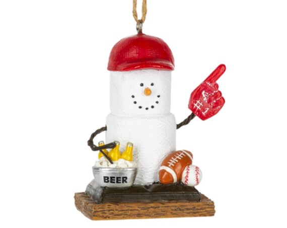 S'mores Football Sports Fan Holiday Christmas Ornament