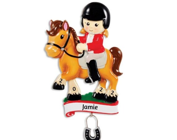 Horse Rider Personalized Christmas Ornament - Equestrian Personalized Ornament 2022