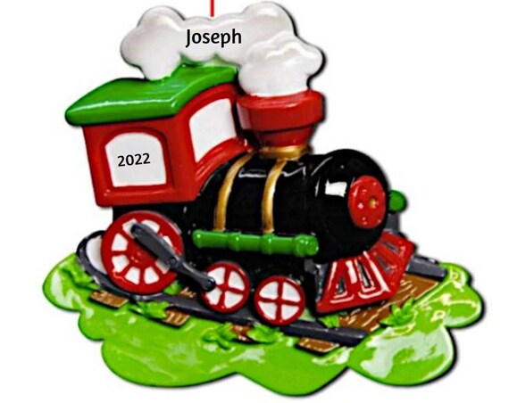 Choo Choo Train Personalized Christmas Ornament - Train Hand Personalized Christmas Ornament