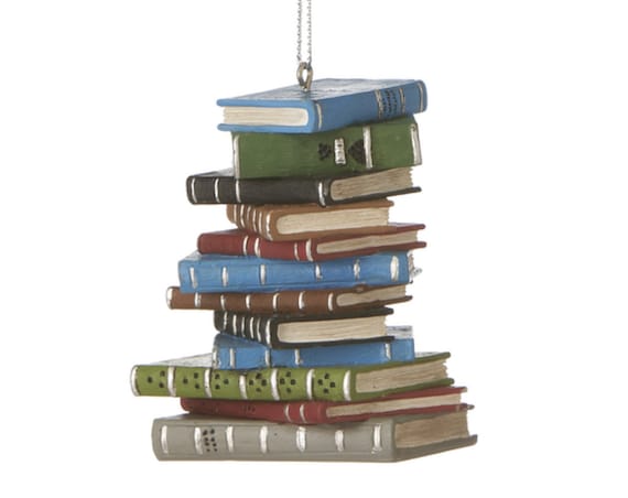 Pile of Books Christmas Ornament - Stack of books for Students, Teachers & Law Interns Christmas Ornament 2022