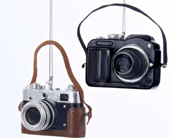 Black or Brown Digital Camera Christmas Ornament - Photographer Ornament 2022