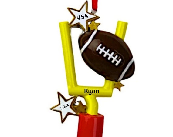 Football Personalized Christmas Ornament - Football Goal Hand Personalized Christmas Ornament