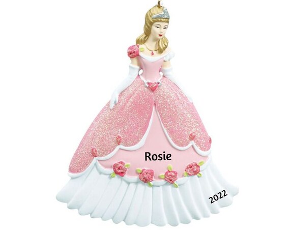 Pink Princess Barbie Doll Hand Personalized Christmas Ornament 2022