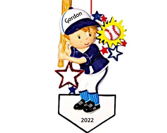 Baseball Personalized Christmas Ornament - Baseball Player Hand Personalized Christmas Ornament