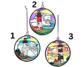 Stained Glass Lighthouse Ornaments - Lighthouse Ornament