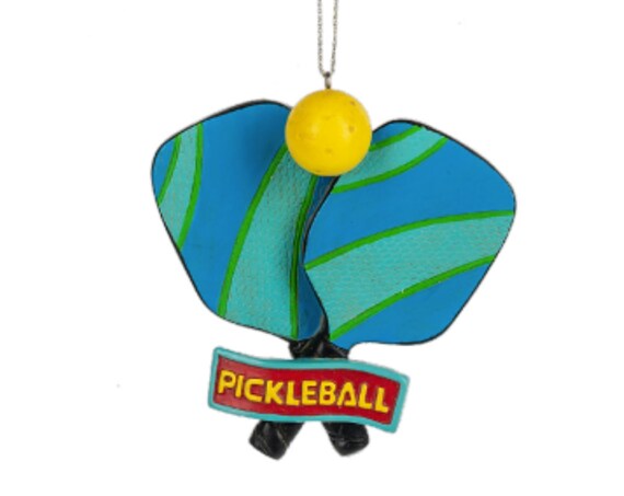 Pickleball Paddle Racket with Ball Christmas Ornament