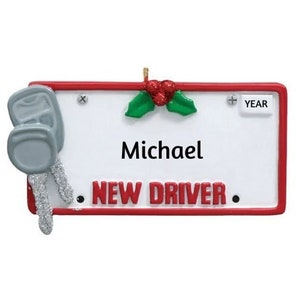 Personalized Driver&#39;s License Christmas Ornament - New Driver Gift -  New Car Ornament - Free Customization
