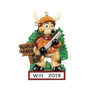 Personalized Hunting Ornament - Hunter Ornament - Deer Ornament - Rifle Ornament - Buck Ornament - Gift for Hunter