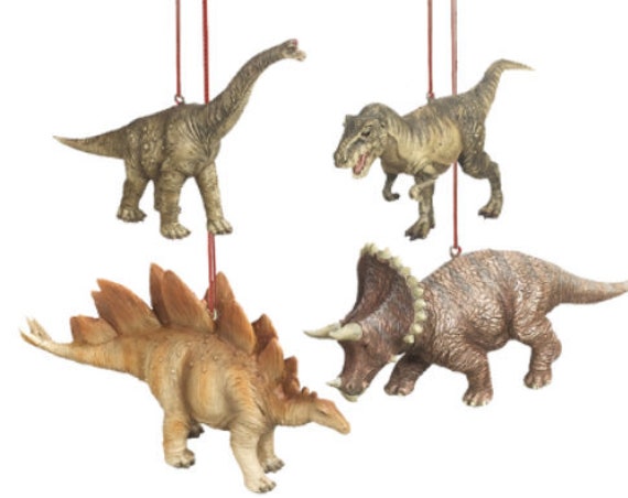 Realistic 3D Dinosaur Christmas Ornaments -Tyrannosaurus, Brachiosaurus, Stegosaurus, Triceratops 2022