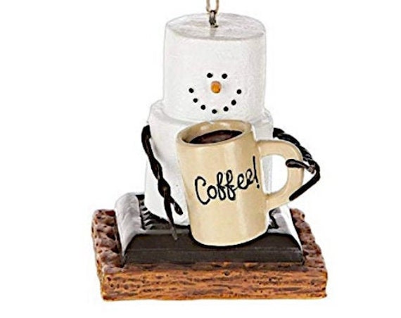 S'More Coffee Mug Coffee Lover Christmas Ornament