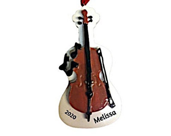 Violin Personalized Christmas Ornament - Music Lover - Violinist Hand Personalized Christmas Ornament
