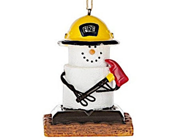 S'More Fireman Firefighter Christmas Ornament 2022