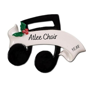 Personalized Music Note Ornament - Musician Ornament - Gift for Music Teachers - Music Lover Gift - Choir Ornament - Band Ornament